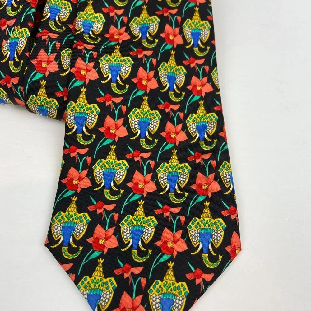 Leonard Paris | Silk Floral ElephantsTie